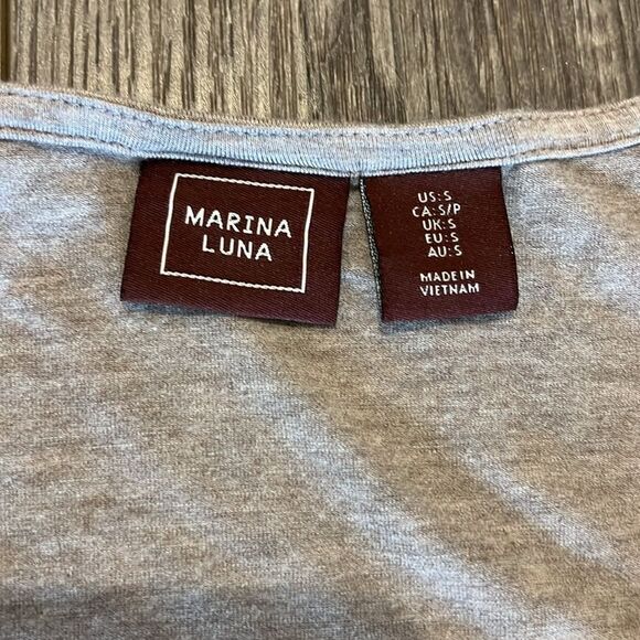 Marina Luna Sleeveless Midi Length Color-block Dress - Picture 3 of 7